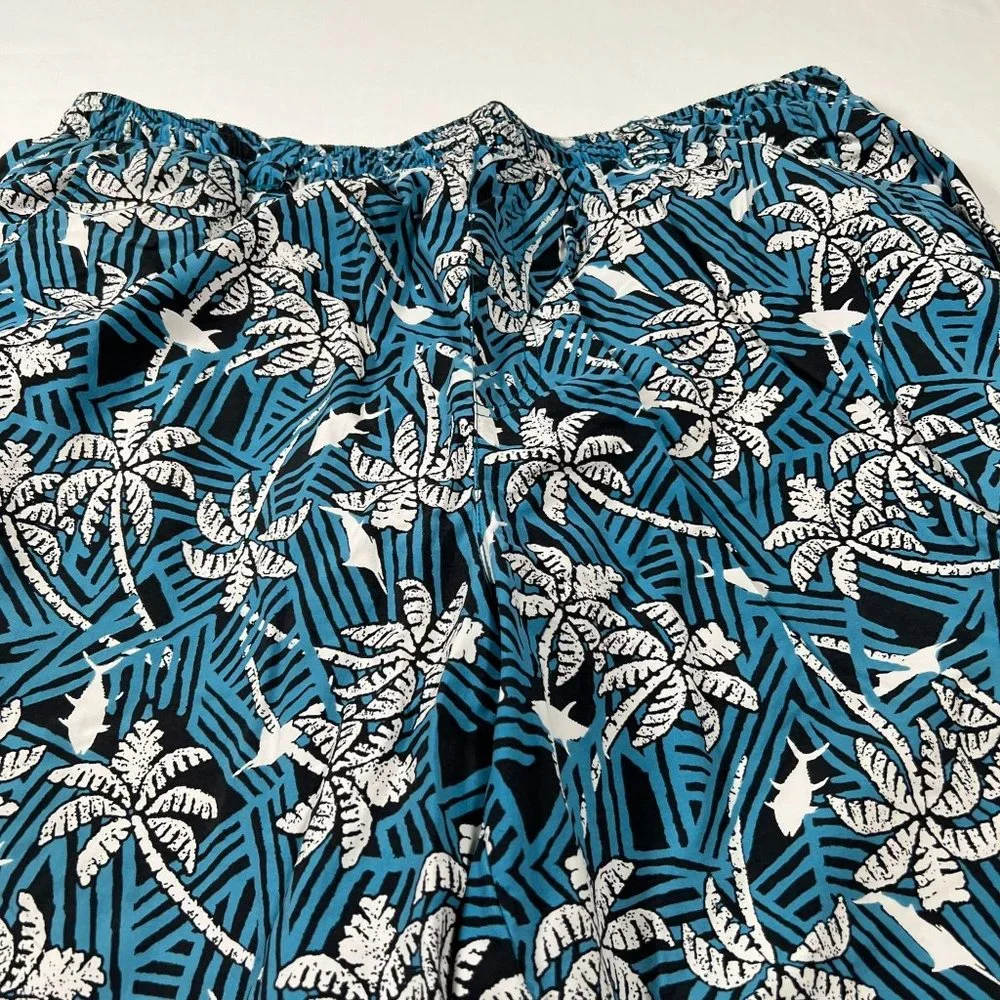 Columbia PFG Mens XL Swim‎ Trunks Board Shorts Palm Tree Fish Tropical Print